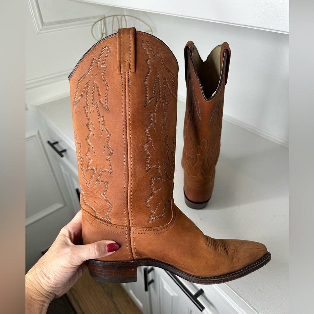 Vintage Dan Post x Marlboro Men’s 9M Cowboy Boots Made in USA | Classic Western - Picture 7 of 11